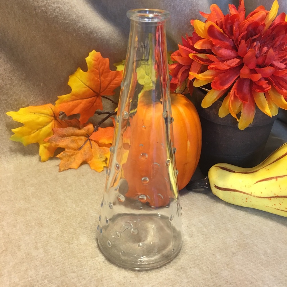 IKEA tapered Clear bubble glass vase